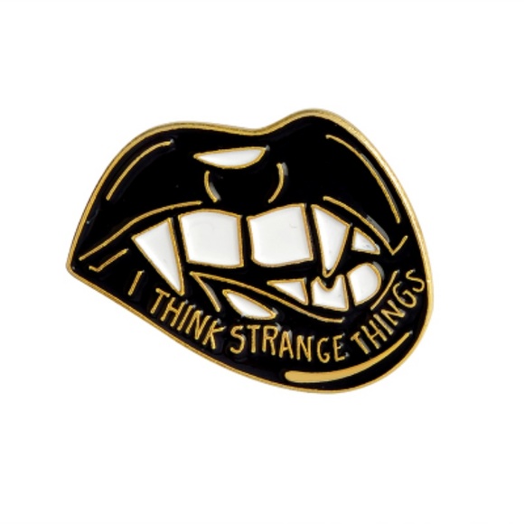 Urban Outfitters Accessories - I think Strange Things Enamel Pins Vampire Lips